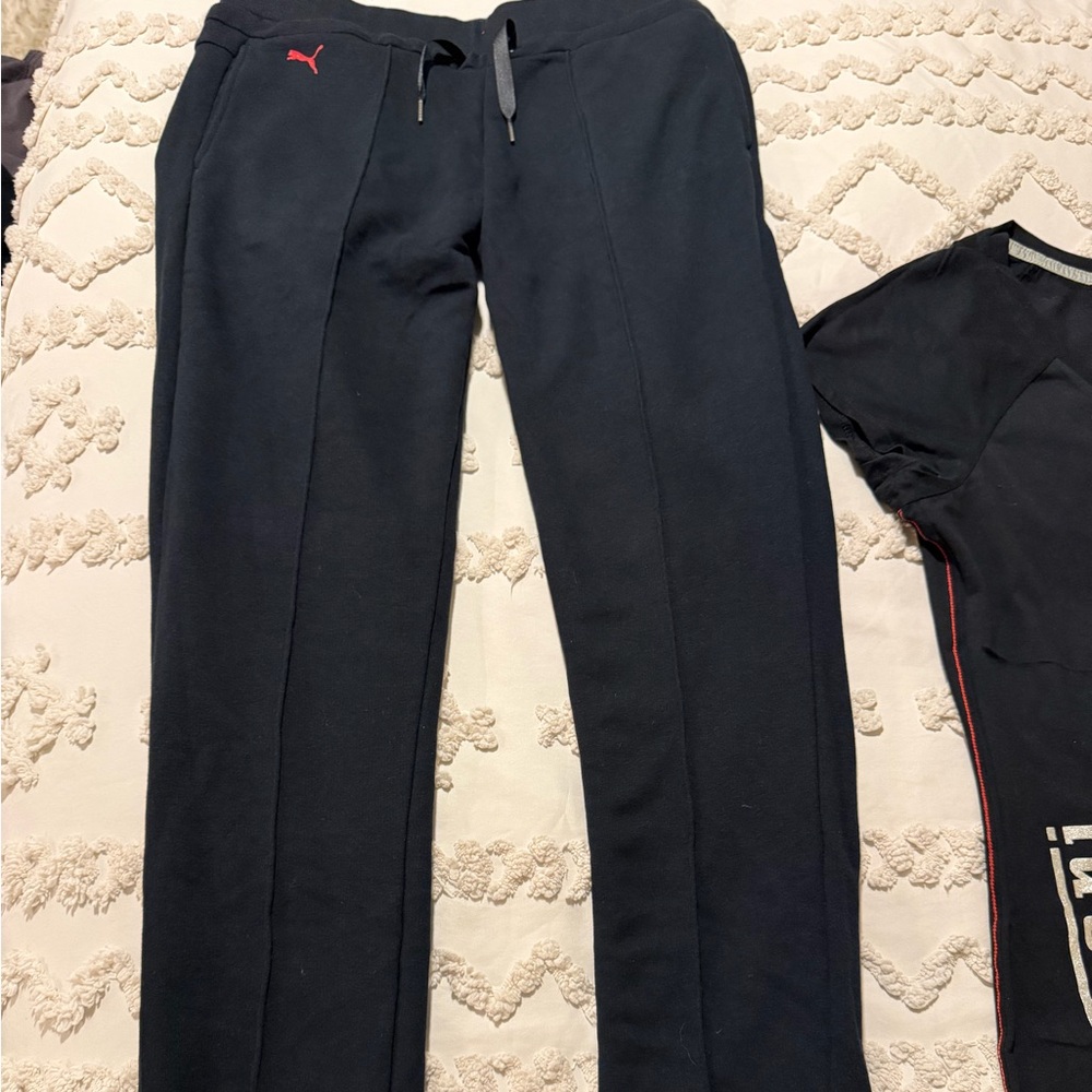 Ferrari Black Joggers with Red Accent